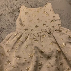 Baby Gap gold & beige dress with red sweater